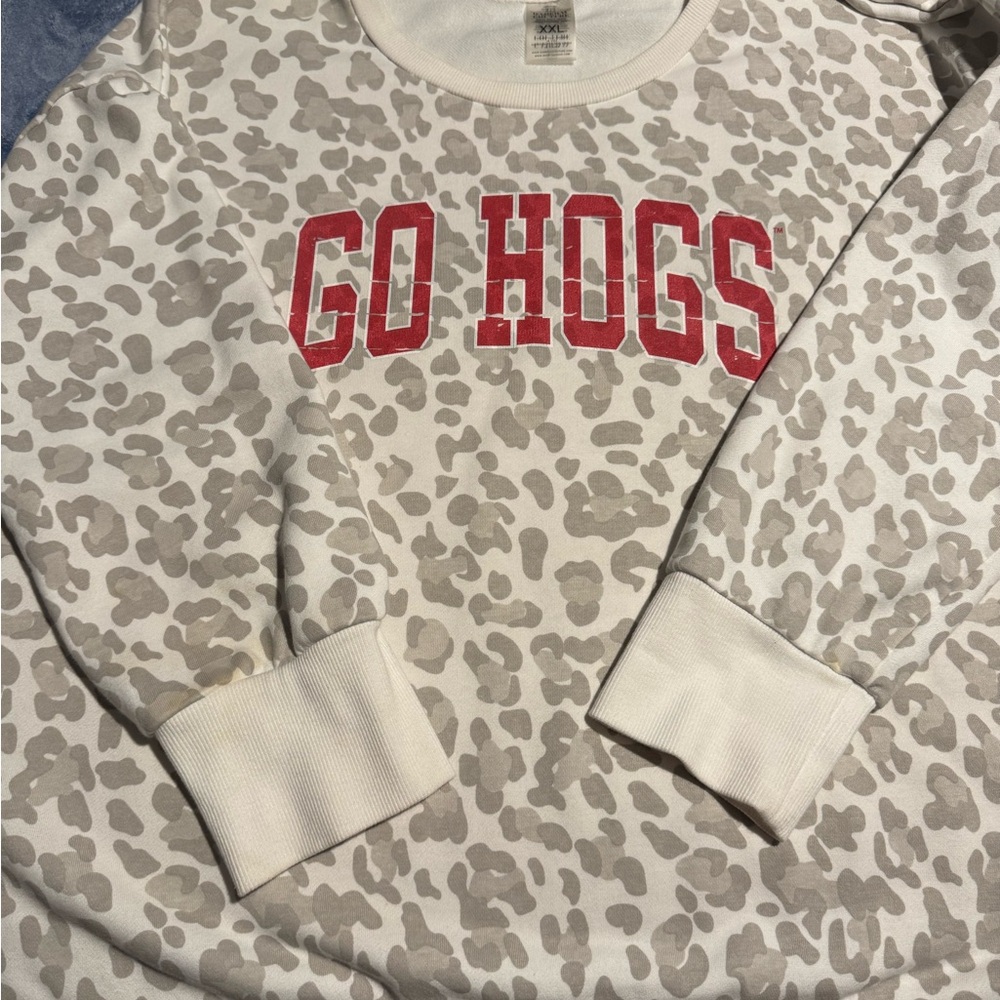 Go Hogs Leopard Print Sweatshirt